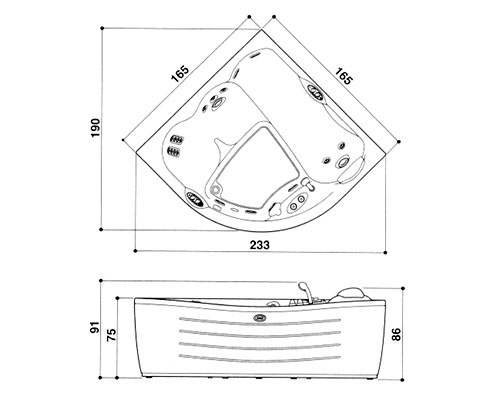Гидромассажная ванна Jacuzzi Maxima (рис.5) Гидромассажная ванна Jacuzzi Maxima (рис.5)