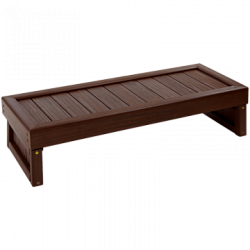 Ступень для СПА бассейна пластиковая одинарная с LED подсветкой Roasted Chestnut